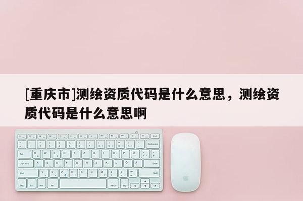 [重慶市]測繪資質(zhì)代碼是什么意思，測繪資質(zhì)代碼是什么意思啊